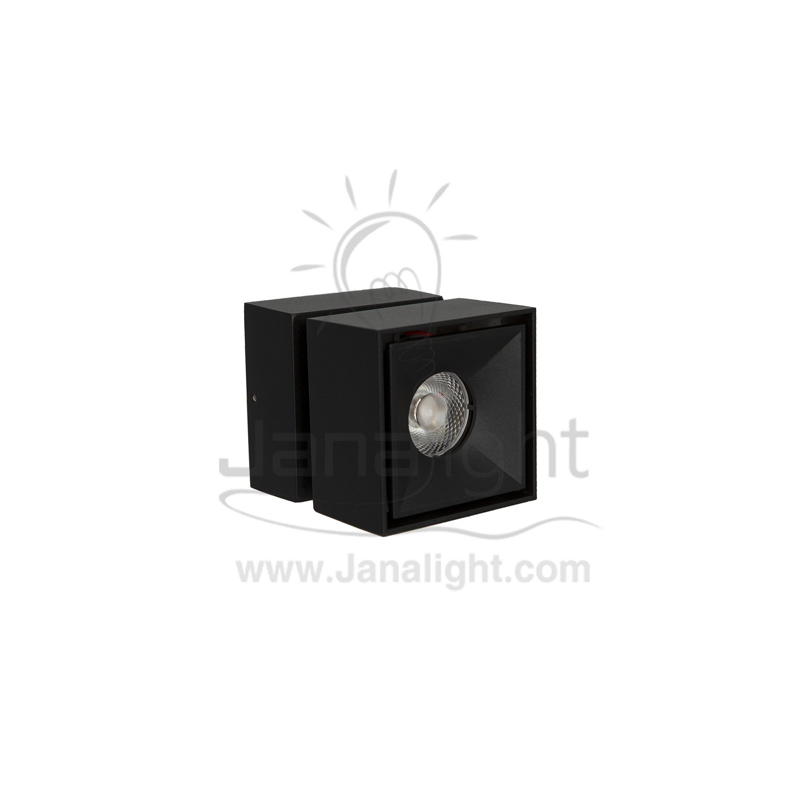 سبوت لايت سلندر12 وات مفرد اسود وورم مربع متحرك Ac85 1S Cylinder Downlight Square Moving Black Worm 12W